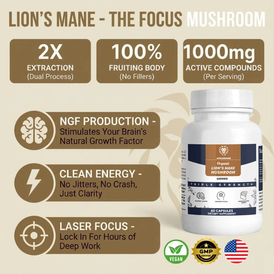 AuraMane Organic Lion's Mane Mushroom